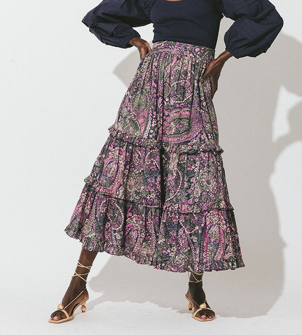 Cleobella Darcy Skirt - Caymen Paisley