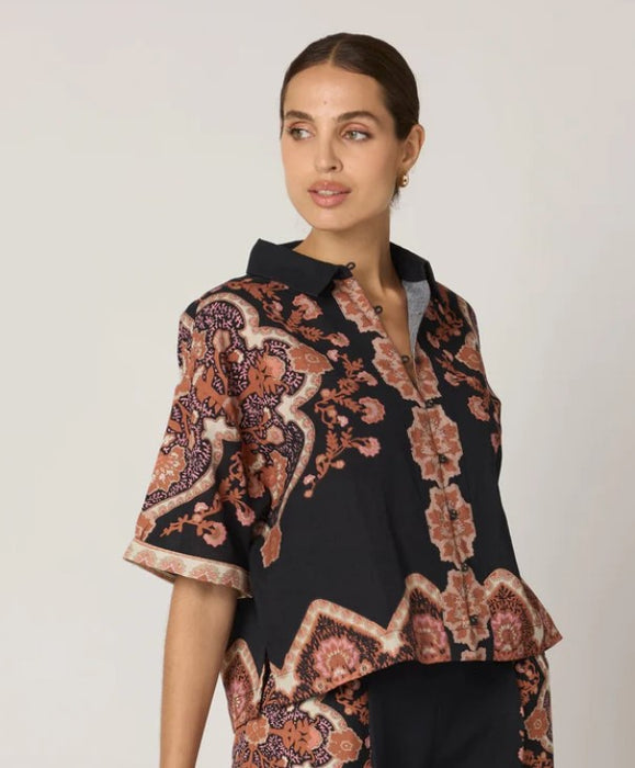 Cleobella Jeni Blouse - Dark Lagos Print