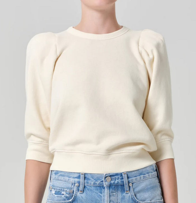 Citizens of Humanity Short Sleeve Sweatshirt - Cream