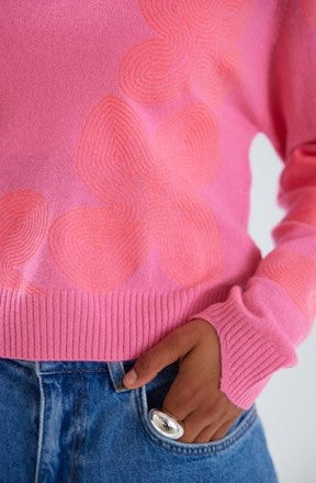Colorush Floral Embroidery Sweater - Morning Floral