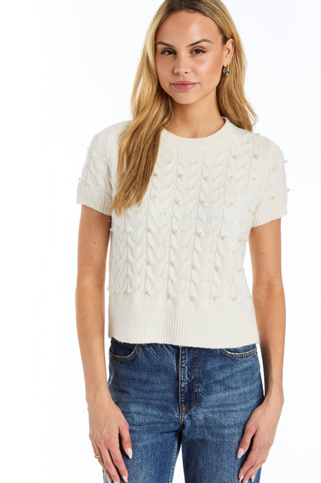 Drew Eloise Short Sleeve Sweater -Ivory