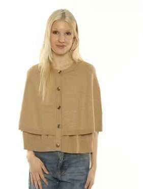 Drew Dallas Sweater/Cape - Camel