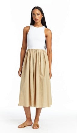 Drew Genesis Dress - Khaki/White