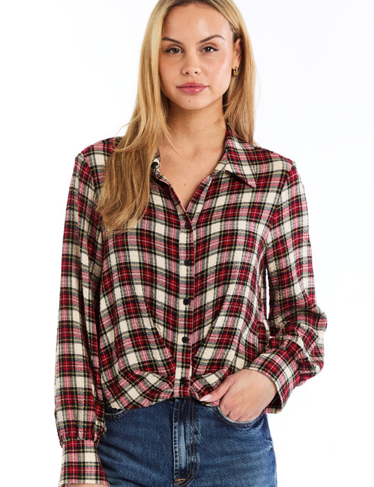 Drew Nick Plaid Shirt - Apple
