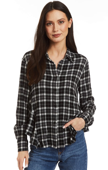 Drew Skylar Plaid Shirt - Black