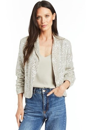 Drew Suzie Sequin Blazer - Stone