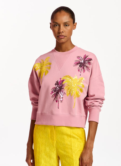Essential Antwerp Palm Sweatshirt - Vintage Pink