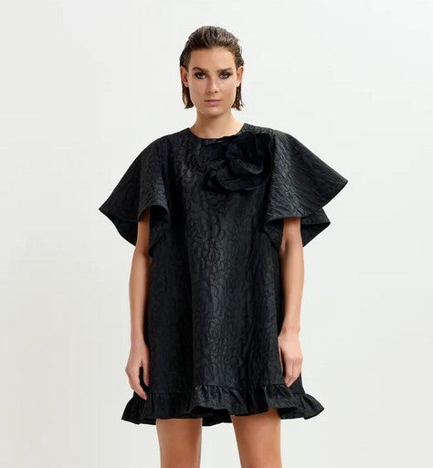 Essentiel Antwerp Jacquard Dress - Black