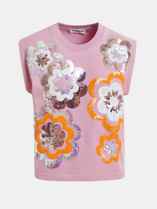 Essentiel Antwerp Hitalian Sweatshirt - Pink Combo