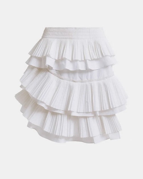 Essentiel Antwerp Hupaul Ruffle Mini Skirt - White