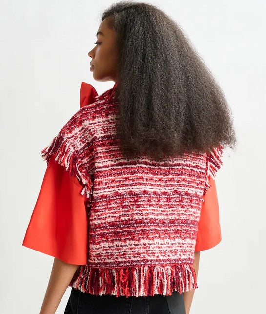 Essentiel Antwerp Ishani Fringe Vest - Santa