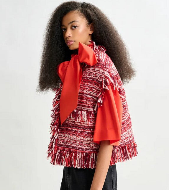 Essentiel Antwerp Ishani Fringe Vest - Santa