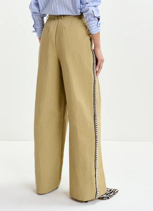 Essentiel Antwerp Iso Rhinestone Pant - Beige