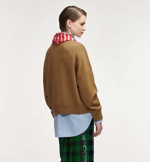 Essenteil Antwerp Kurtis Pullover with Scarf - Camel