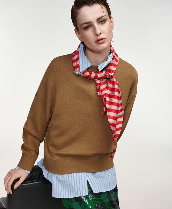 Essenteil Antwerp Kurtis Pullover with Scarf - Camel