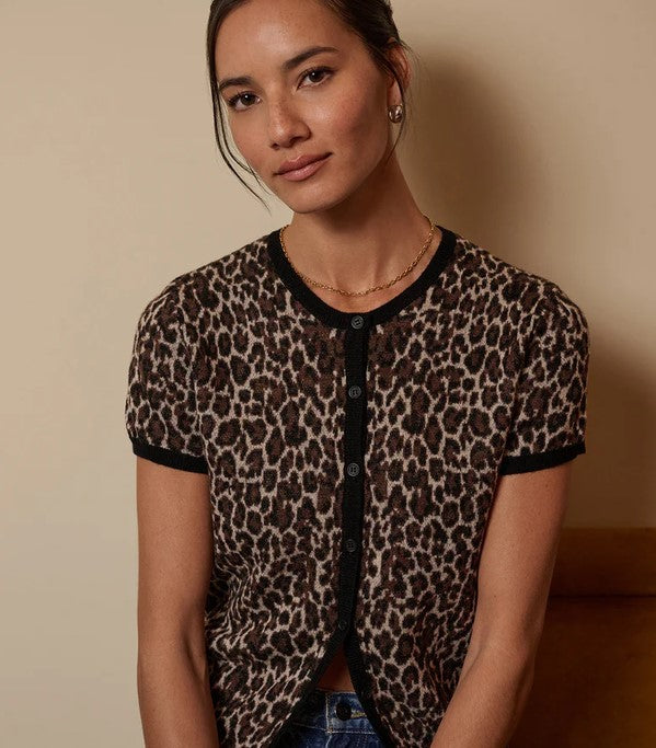 Favorite Daughter 9 To 5 Cardigan - Leopard