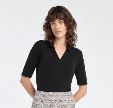Favorite Daughter Reading Polo Tee - Black
