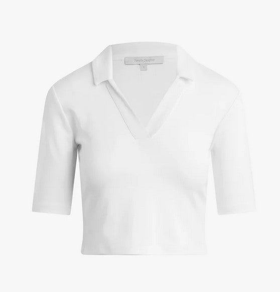 Favorite Daughter Reading Polo Tee -White