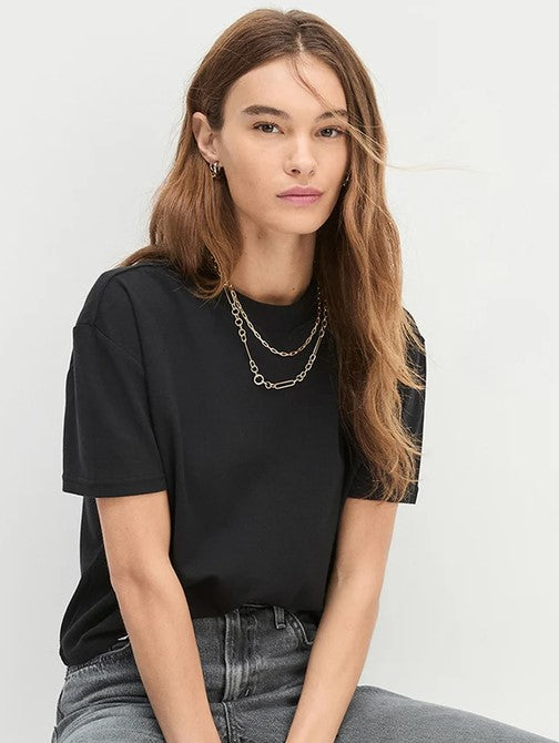 Favorite Daughter Everyday Short Sleeve Tee - Black