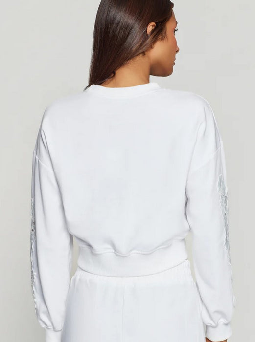 Generation Love Arabella Lace Combo Sweatshirt - White