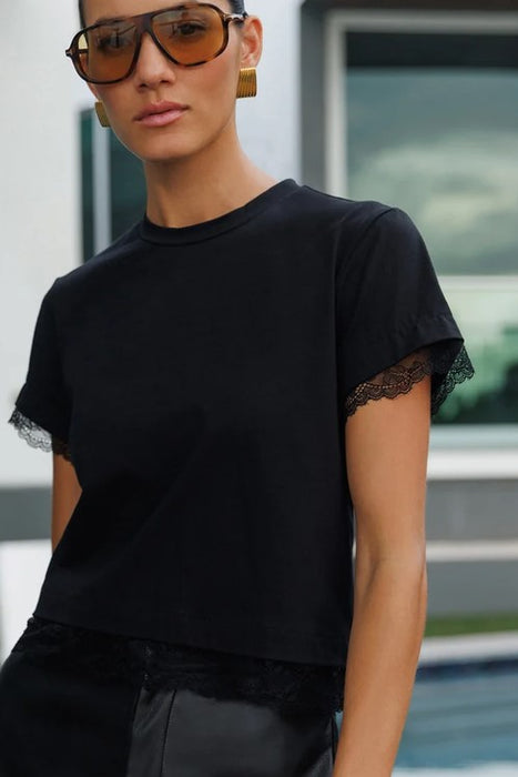 Generation Love Christella LaceCombo Top - Black