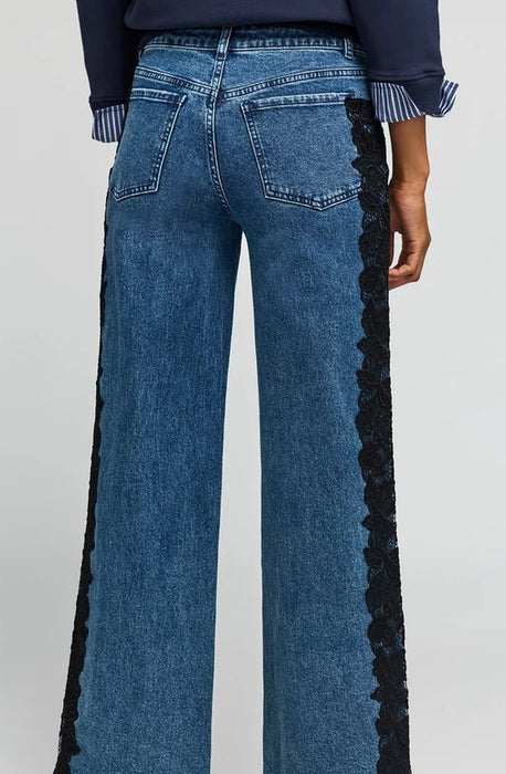 Generation Love Georgia Lace Jeans- Vintage Blue/Black