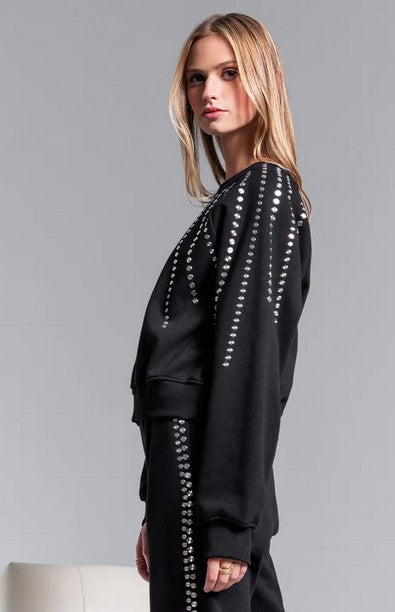 Generation Love Juno Studded Sweatshirt - Black