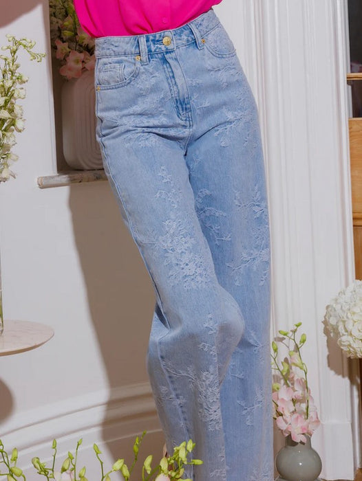 Generation Love Milagro Floral Jeans - Light Blue