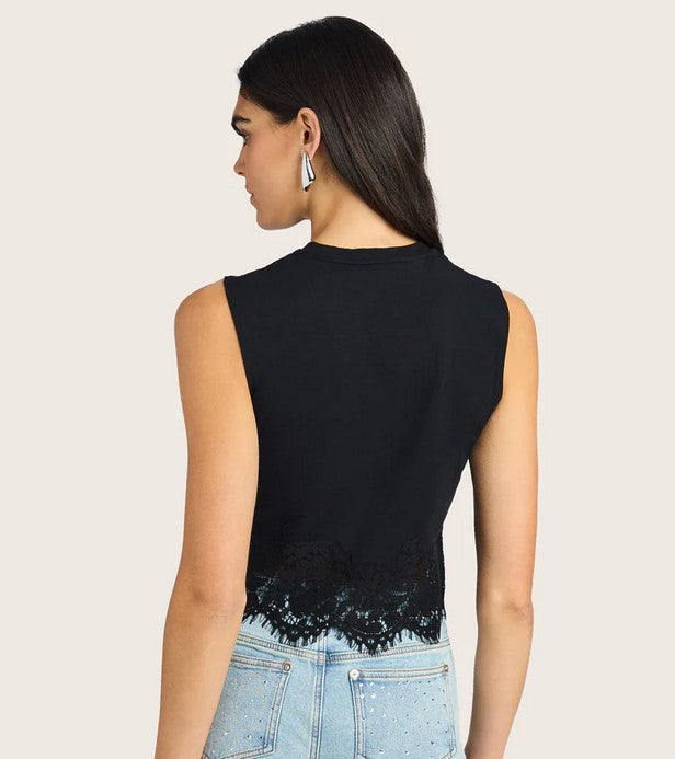 Generation Love Palani Lace Combo Top - Black
