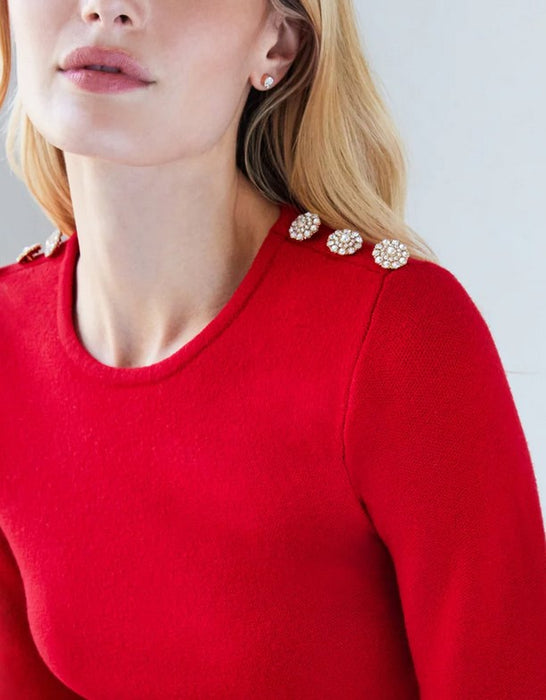 Generation Love Panache Peplum Sweater - Red