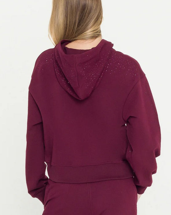 Generation Love Renae Crystal Hoodie - Malbec