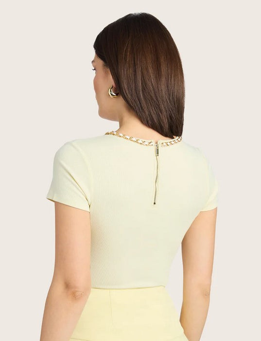 Generation Love Tate Chain Top - Pastel Yellow