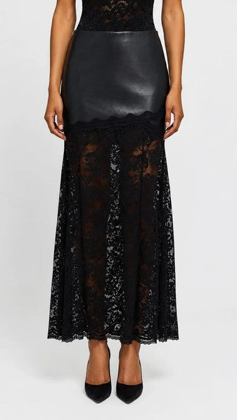 Generation Love Perrine Lace Combo Skirt - Black