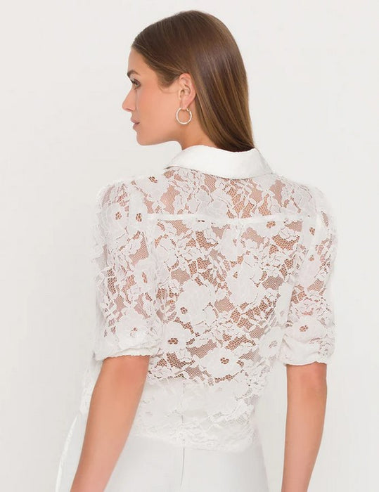 Generation Love Tammy Lace Shirt - White