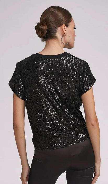 Generation Love Bora Sequin Top - Black