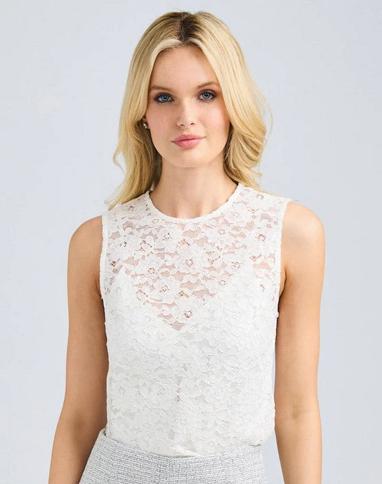 Generation Love Henrietta Sequin Lace Top - White