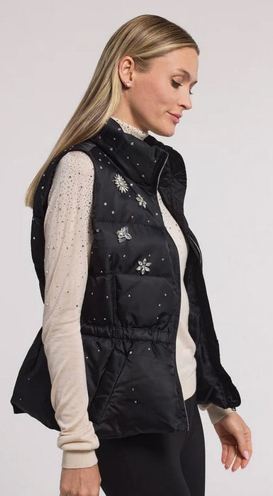 Generation Love Jenia Crystal Puffer Vest - Black