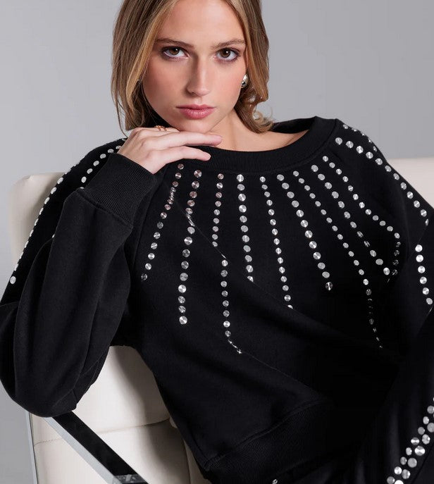 Generation Love Juno Studded Sweatshirt - Black