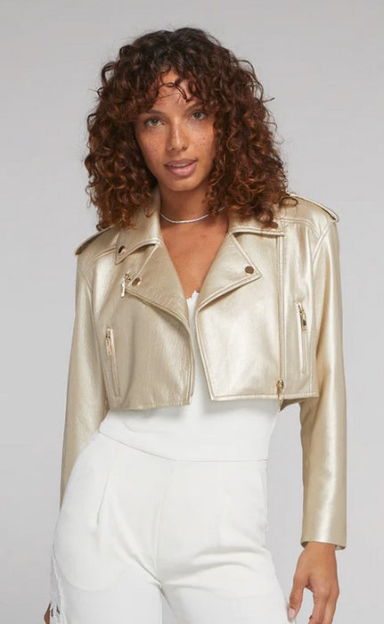 Generation Love Massimo Vegan Leather Jacket - Light Gold