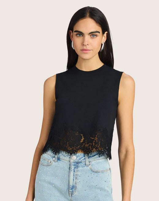 Generation Love Palani Lace Combo Top - Black