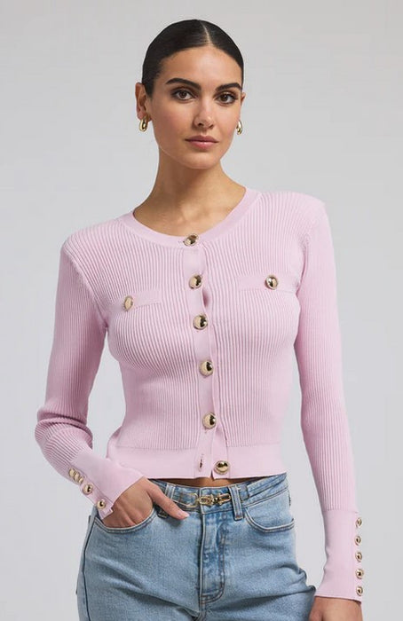 Generation Love Pennie Rib Cardigan - Light Pink