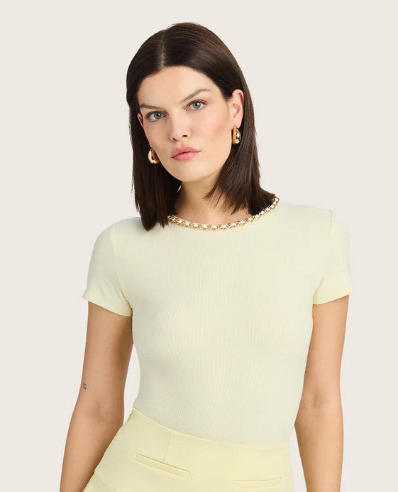 Generation Love Tate Chain Top - Pastel Yellow