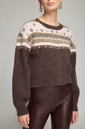 Generation Love Marissa Fairisle Sweater - Brown Multi