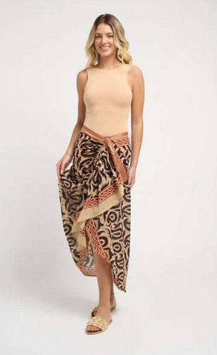 Guadalupe Asterisco Pareo Skirt - Red