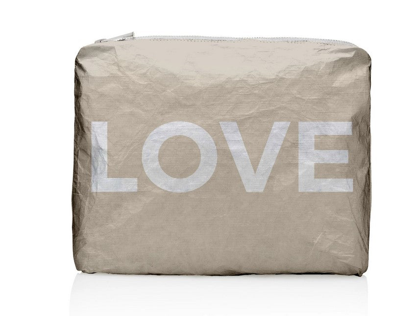 Hi Love Medium Pouch - Shimmer Beige