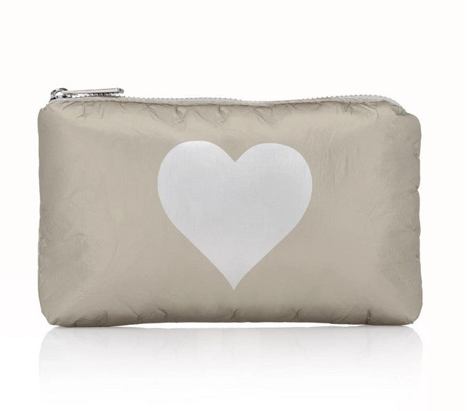 Hi Love Travel Mini Zipper Pouch - Shimmer Beige