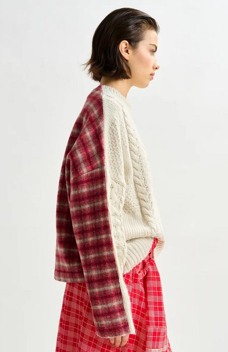 Essentiel Antwerp IFace Sweater - Beige/Red