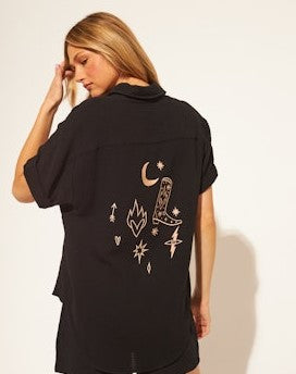 John & Jenn Wade Short Sleeve Shirt - Black
