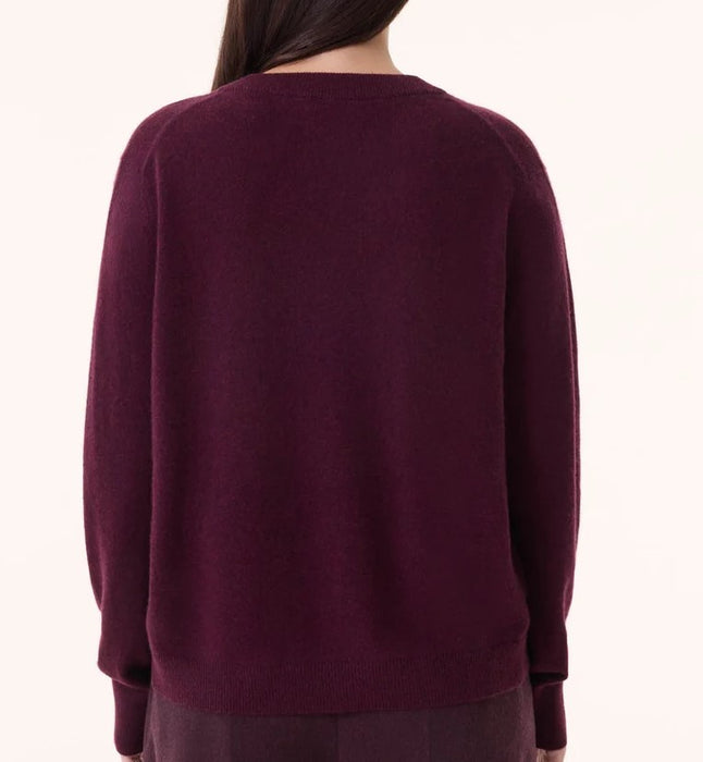 Kujten Lita V Neck Sweater - Bordeaux