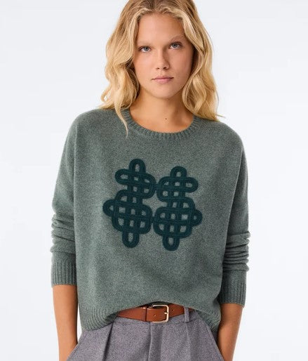 Kujten Amelie Symbol Sweater - Vert Wakame